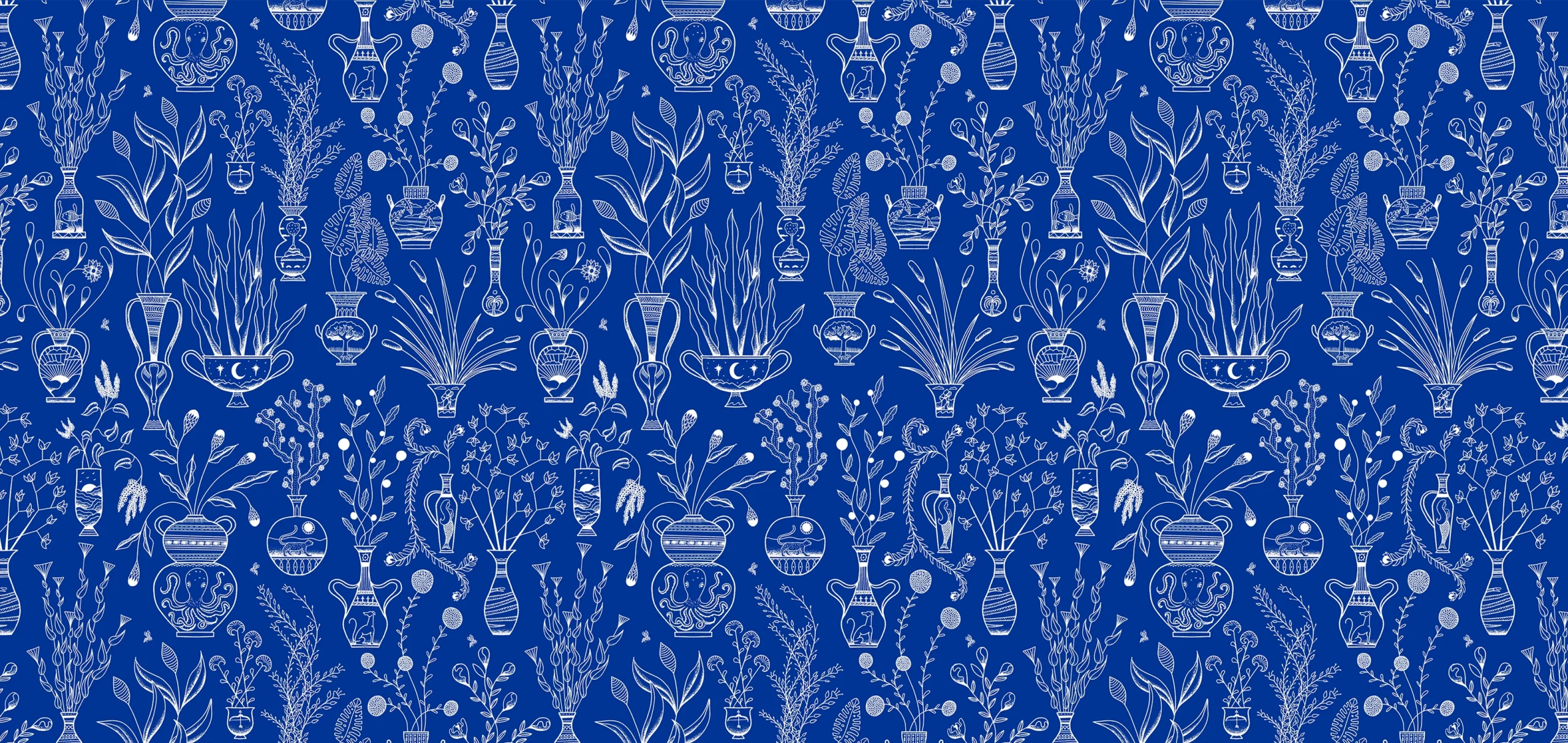 Ben Grib Collection BG03 Blue floral print, Orms Print Room