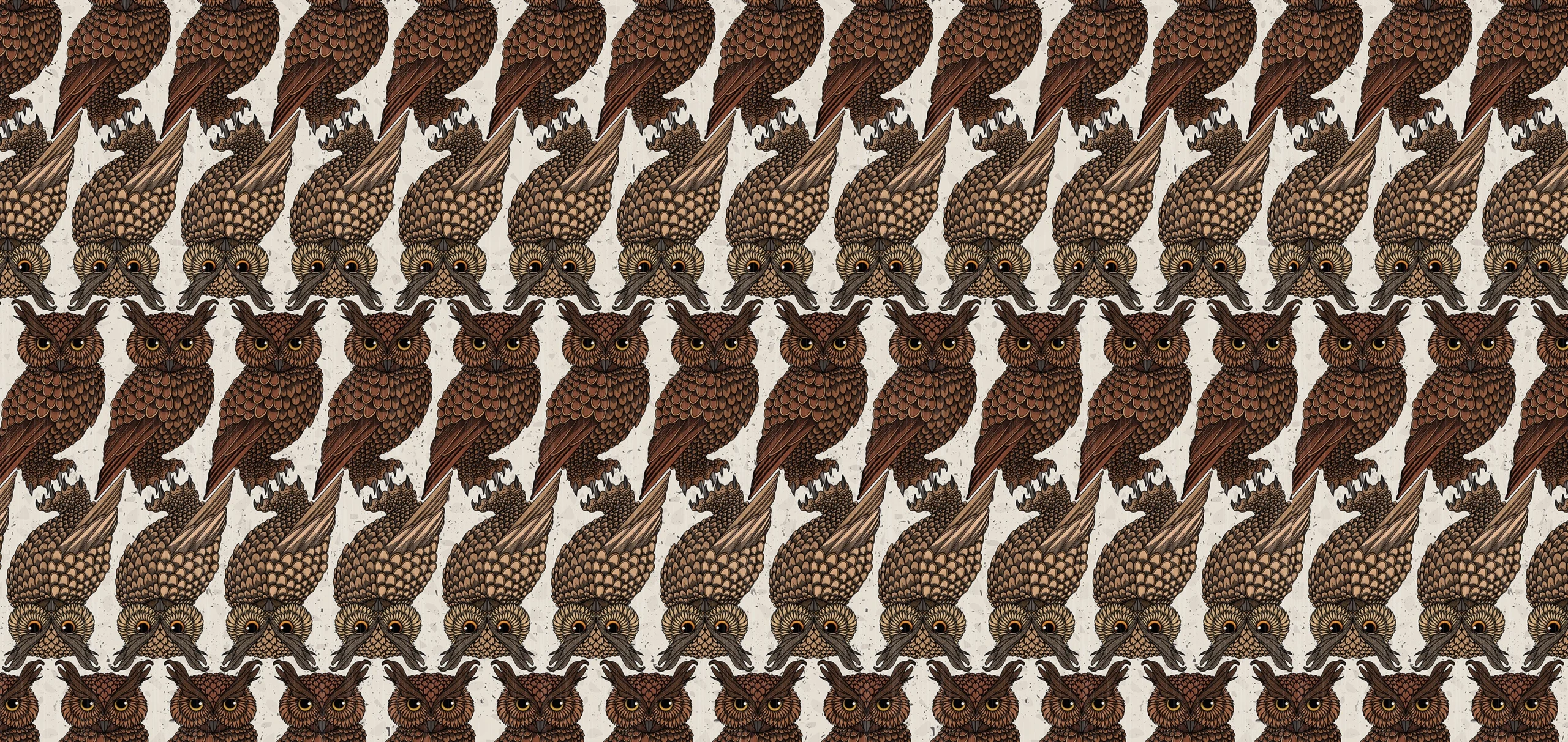 Brandon Hung Collection BH02 Brown owls print, Orms Print Room