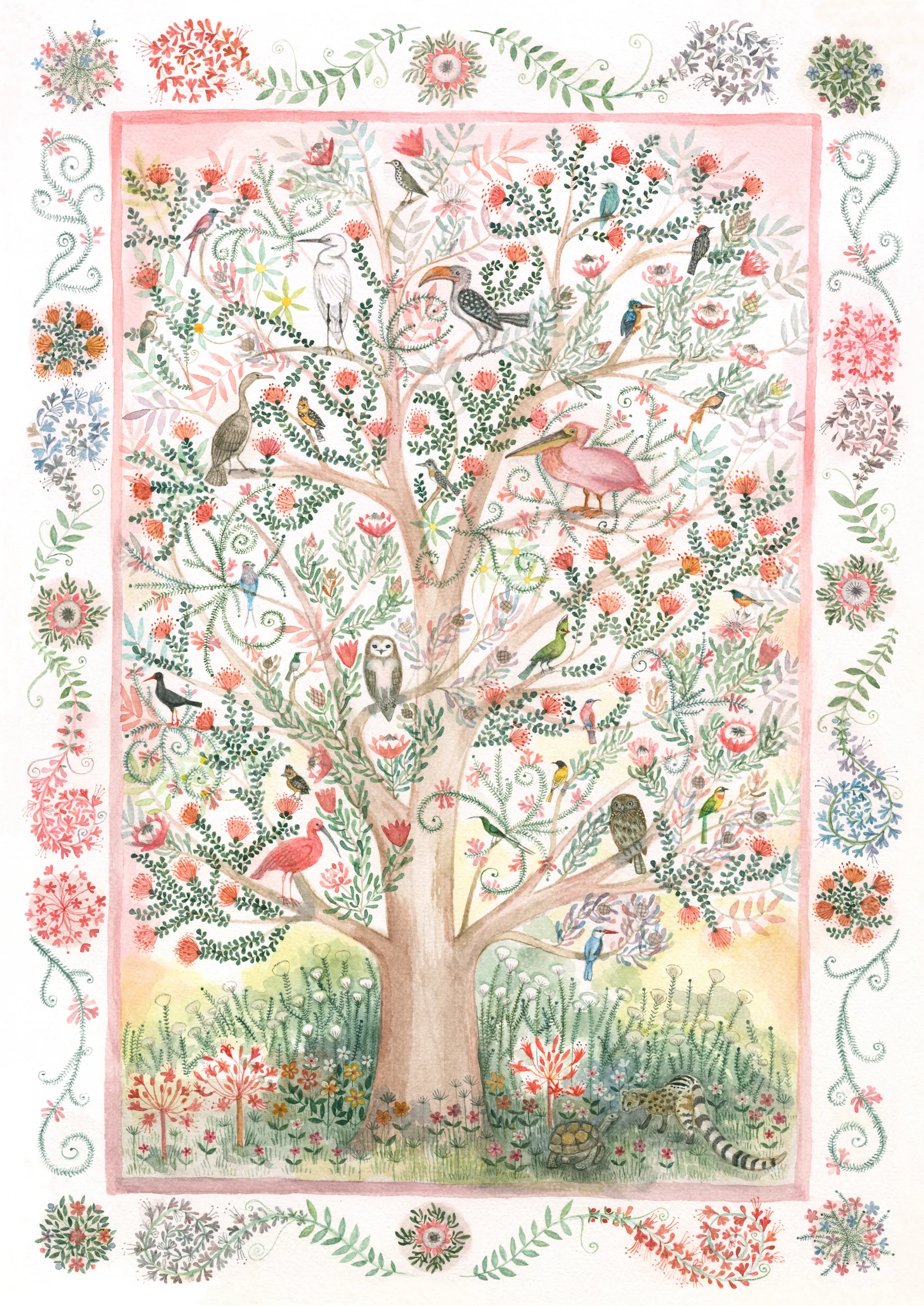 Maria Baumann Collection MB02 Pink tree Print, Orms Printroom