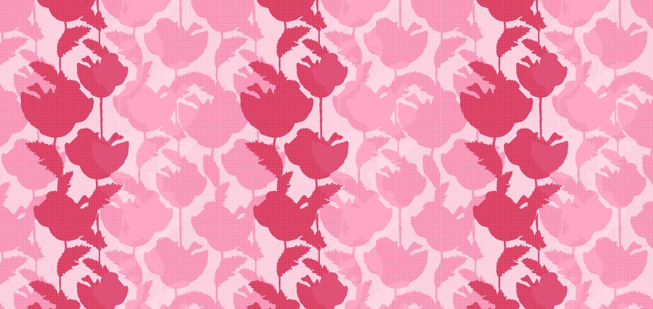 Msasa Design MD17 Pink flower print on pink background print, Orms Print Room