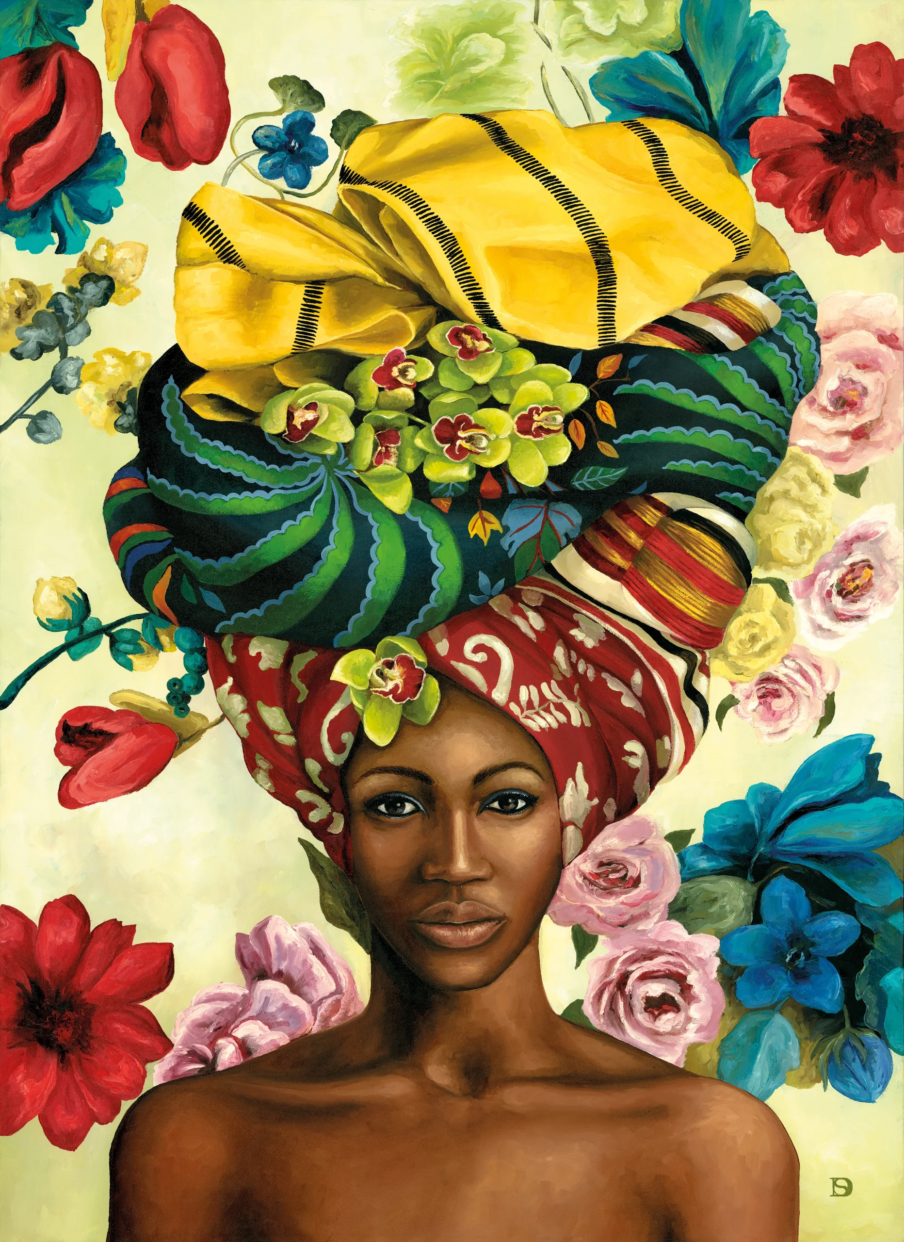 Whimsical Collection WC11 African Woman print, Orms Print Room