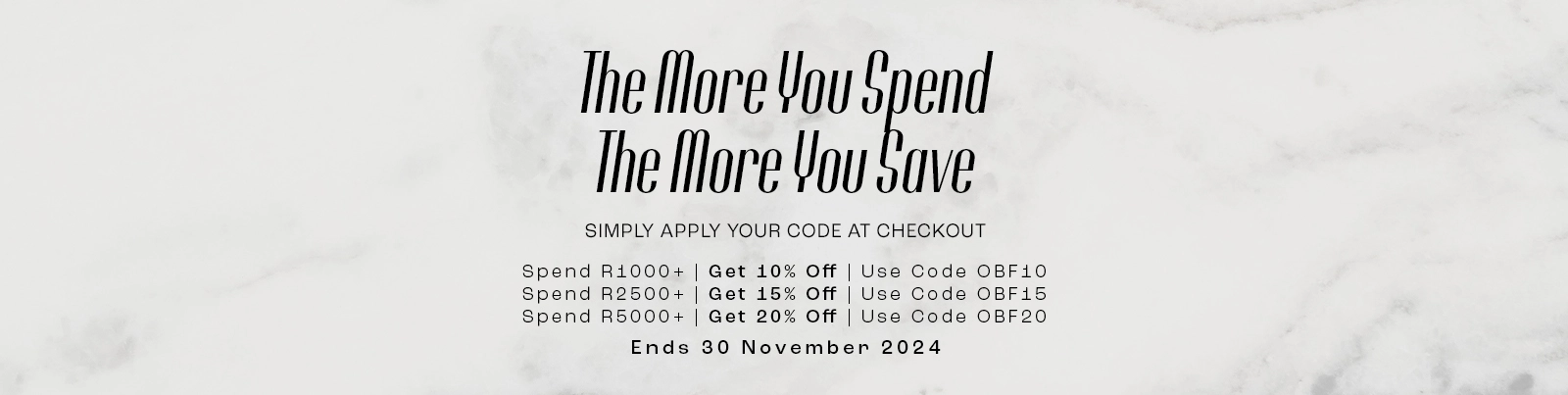 PROMOTIONAL OFFER VALID FROM 1 NOVEMBER 2024 - 30 NOVEMBER 2024